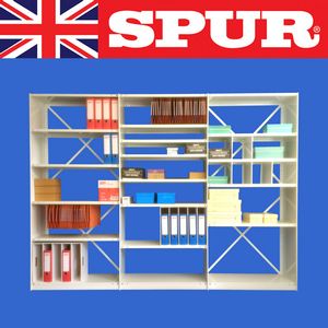 RESTART400100024005 Spur Rolled Edge Shelving Starter Bay measuring 2400mm High x 1000mm Wide x 400mm Deep featuring solid shelving uprights and 5 solid shelves with delta edge front and rear. Ideal for DM document management, retail and industry stock room shelving,...