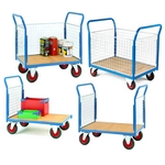 Mesh side platform trolleys | trolley cages | trolleys mesh caged sides