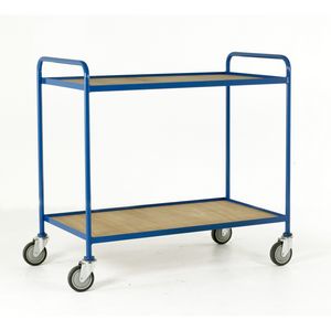 2 tier fixed ply shelves tray trolley 1065 x 610 501TT64