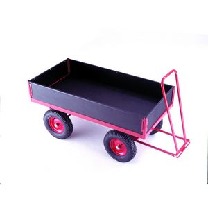 Turntable Trailers - Phenolic sides & ends 1000kg Turntable trolleys | hand pulled trolleys | pull along steering handle 521TR343P 