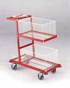 Post Room Trolley with 3 baskets 1035x525x1035 Post trolley mesh basket containers document distribution trolleys 15/bt100.jpg