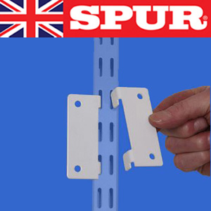 SLCABFIX SPUR® cabinet and board fixing brackets, these come in pairs. British Made. Ideal for fixing cabinets, noticeboards etc to our Steel-Lok Uprights. Uprights not included....