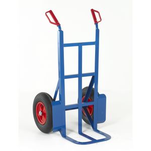 Sack Truck 350Kg pneumatic tyre 305mm toe ideal for builders rough terrain building site sack trucks with big wheels /  pneumatic tyres 503ST101P Blue, Red