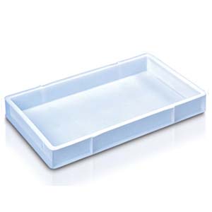 Food Grade Plastic Tray 745x450x80 Production trolleys for picking containers, Euro container trolley PC004 