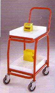 Heavy Duty Parcel Trolley with 2 steel trays Post trolley mesh basket containers document distribution trolleys 24/bt108.jpg