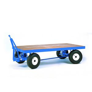 4 Wheel Steer Tow Tractor Towing Trailer 1 Tonne Flatbed Industrial tow trailers for forklifts and tow tugs 521TR700P 