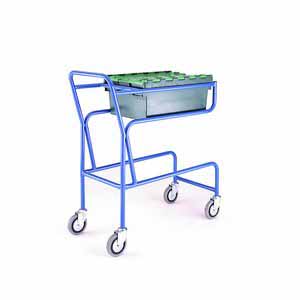 Trolley for Scissor Lid Container Retail Stock Replenishment Production trolleys for picking containers, Euro container trolley CT03 