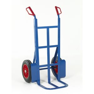Rough terrain 350Kg sack barrow solid tyre 305mm toe rough terrain building site sack trucks with big wheels /  pneumatic tyres 503ST101S Blue, Red