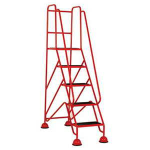 Mobile steps 5 tread larger platform light use office library safety steps average working height 2.6m-2.8m. 40/s224.jpg