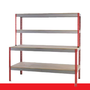 Workstation with 3 Shelves - 1800W x 900D x 1830mmH Industrial and production benches 42/JAWB.jpg