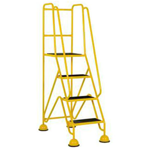 Mobile steps 4 tread larger platform light use office library safety steps average working height 2.4m-2.6m. 46/s223.jpg