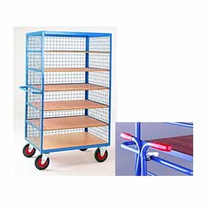 TS36T 1780mmH x 1000mmL x 700mmL with mesh superstructure - 3 sides and top. Welded mesh infill 50 x 50 mm panels. 5 drop-in shelves. Open fronted...