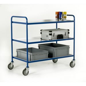 507TT67 1065mmH. Tray size1065mmL x 610mmW removable and reversible white epoxy steel trays for flush or recessed fitting, with grey non marking tyres. 200kg capacity....