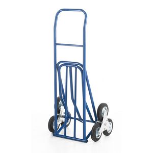 504SM12 Stair climber truck 110kg folding toe Overall size: 1090H x 470mmW,  Toe size: 350L x 245mmW.  High capacity industrial grade.  Fitted with star wheel system.  For transporting loads up and down stairs, steps and stairways.  Large toe folds and...