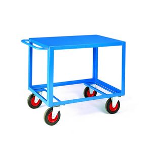 Heavy duty steel deck table truck 1000x700mm Multi-tiered trolleys tier tea trolleys & 3 tier trucks with shelves trays or baskets 507TT230S Blue, Red