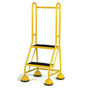 Mobile 2 tread step with 2 handles - Single sided light use office library safety steps average working height 2m 2.2m. 53/s248.jpg